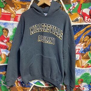Vintage Y2K Russell Athletic Millersville University Alumni Pullover Hoodie